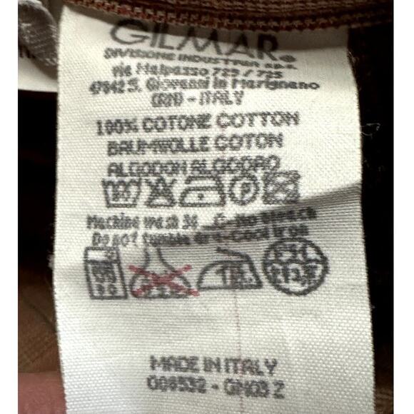 Gilmar Peach Tan Plaide 100% Cotton Lightweight Pants Men's Size XXL - Picture 5 of 6